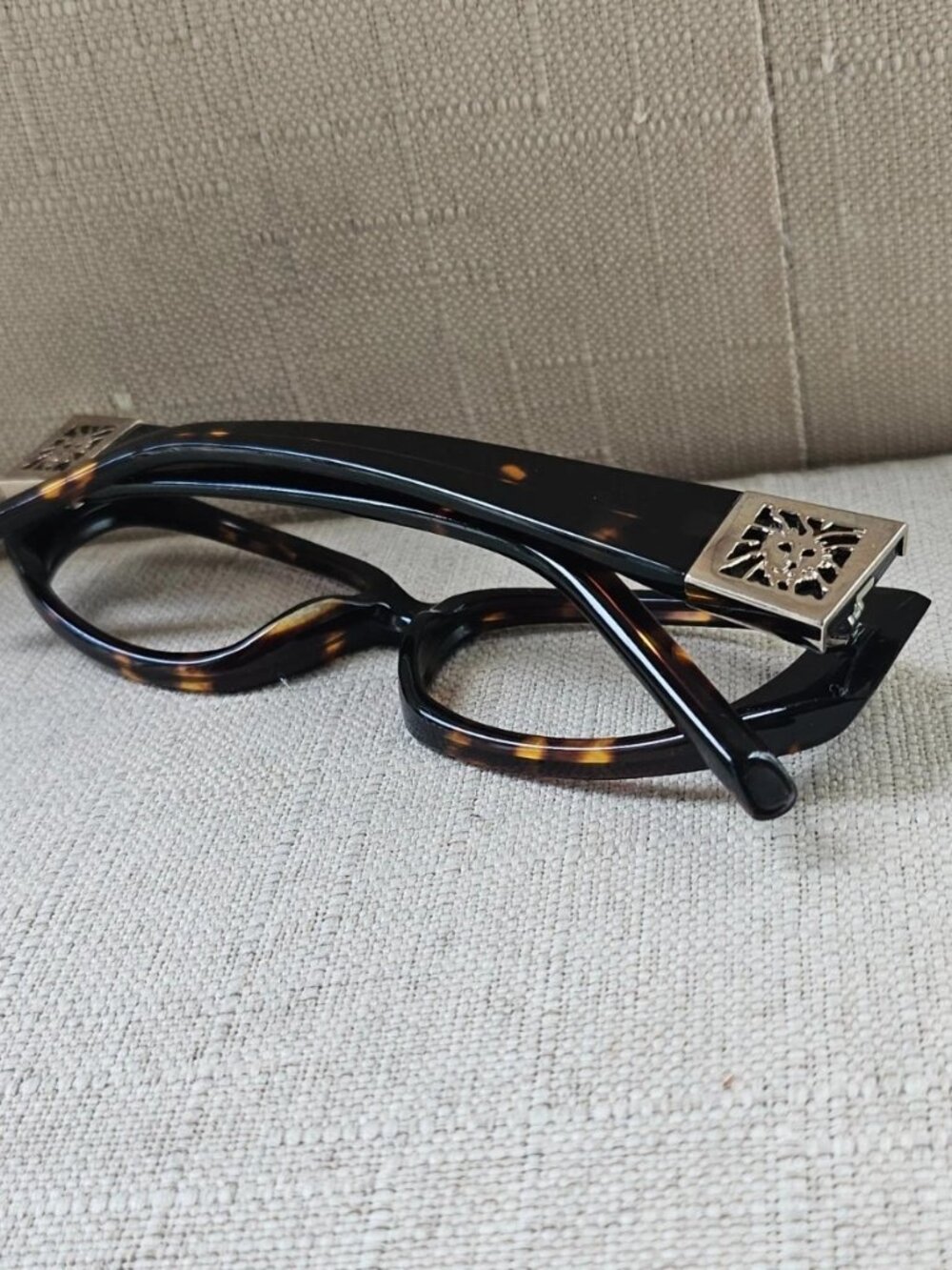 Vintage Anne Klein Women Eyeglasses Frame AKNY3129 Eyewear Dark Brown Tortoise - Picture 8 of 11